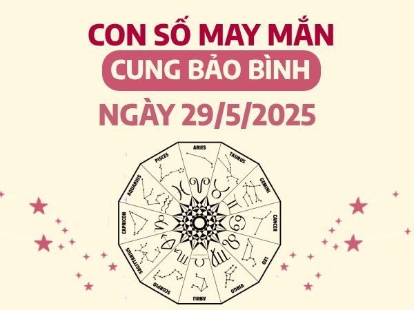 Con số thăng hoa tài lộc cung Bảo Bình ngày 29/5/2025