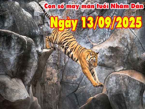 Con số tài lộc tuổi Nhâm Dần ngày 13/9/2025 thứ 7 hôm nay